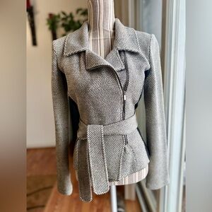 St. John Black and White Textured Blazer